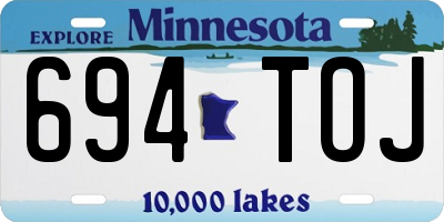 MN license plate 694TOJ