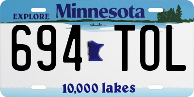 MN license plate 694TOL