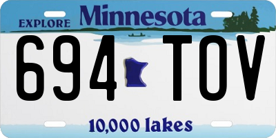 MN license plate 694TOV