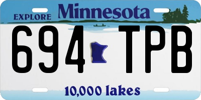 MN license plate 694TPB