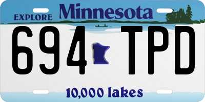 MN license plate 694TPD