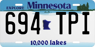 MN license plate 694TPI