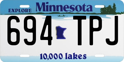 MN license plate 694TPJ