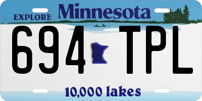 MN license plate 694TPL