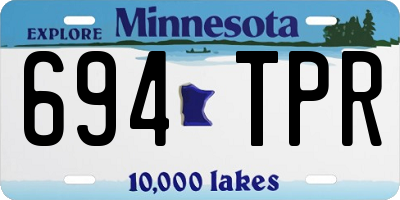 MN license plate 694TPR