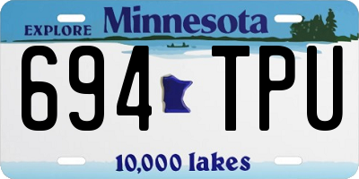 MN license plate 694TPU