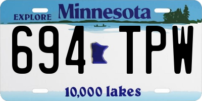 MN license plate 694TPW