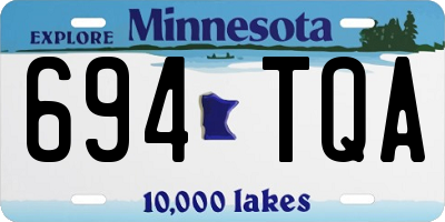MN license plate 694TQA