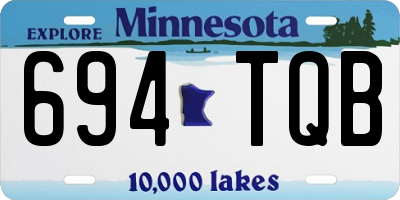 MN license plate 694TQB