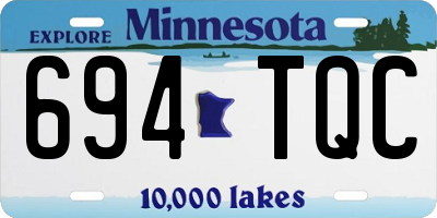 MN license plate 694TQC