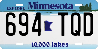 MN license plate 694TQD