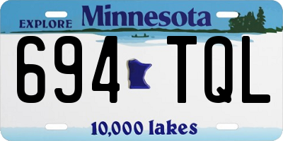 MN license plate 694TQL