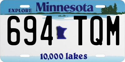 MN license plate 694TQM