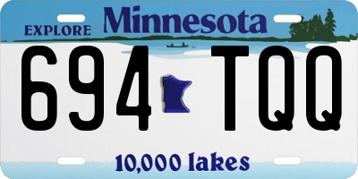 MN license plate 694TQQ
