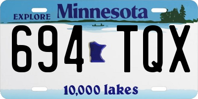 MN license plate 694TQX