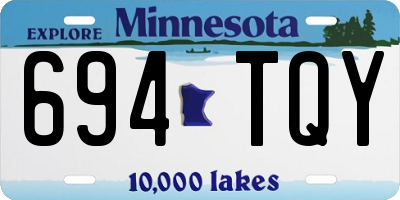 MN license plate 694TQY