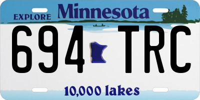 MN license plate 694TRC