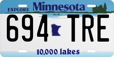 MN license plate 694TRE