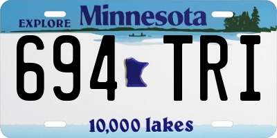 MN license plate 694TRI