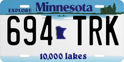 MN license plate 694TRK