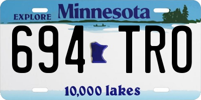 MN license plate 694TRO