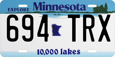 MN license plate 694TRX