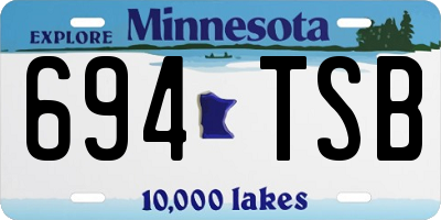 MN license plate 694TSB