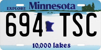 MN license plate 694TSC