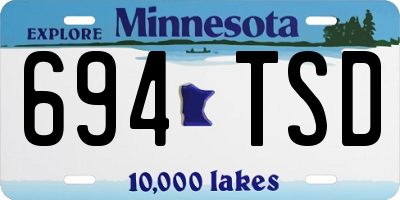MN license plate 694TSD