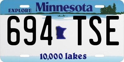 MN license plate 694TSE