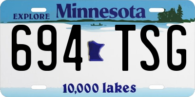 MN license plate 694TSG