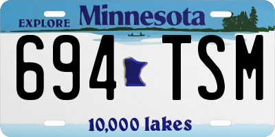 MN license plate 694TSM