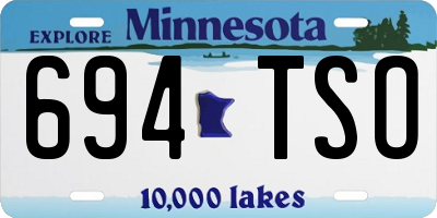 MN license plate 694TSO