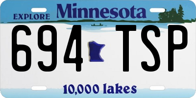 MN license plate 694TSP