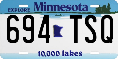 MN license plate 694TSQ