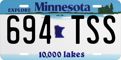 MN license plate 694TSS