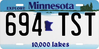 MN license plate 694TST