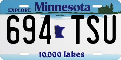 MN license plate 694TSU