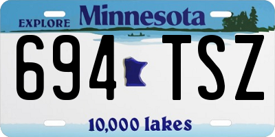 MN license plate 694TSZ