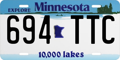MN license plate 694TTC