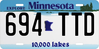 MN license plate 694TTD
