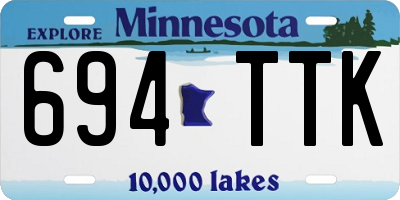 MN license plate 694TTK