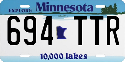 MN license plate 694TTR