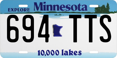 MN license plate 694TTS