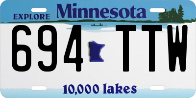 MN license plate 694TTW