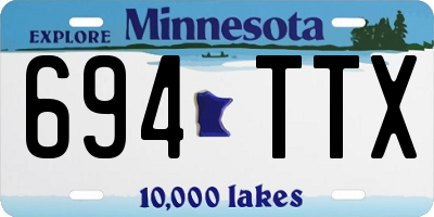 MN license plate 694TTX