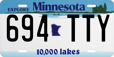 MN license plate 694TTY