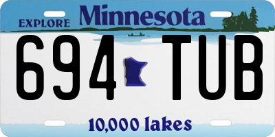 MN license plate 694TUB