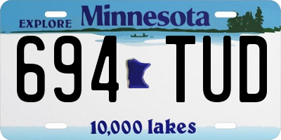 MN license plate 694TUD
