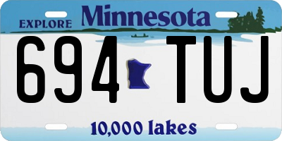 MN license plate 694TUJ